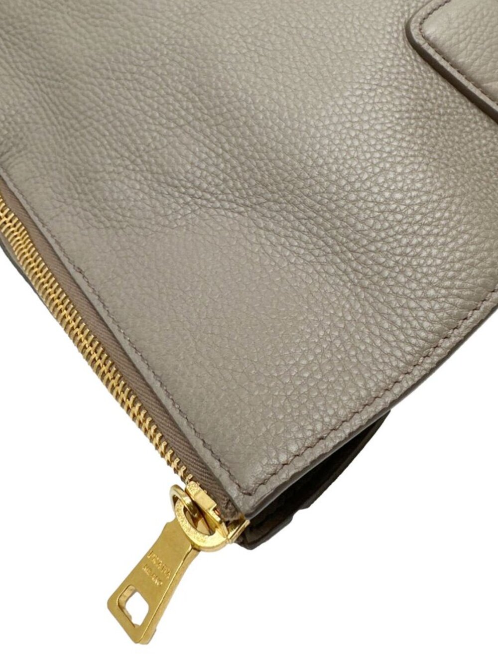 Prada Vitello Daino Side Zip Large Leather Shopper Tote Bag Beige - Picture 6 of 11